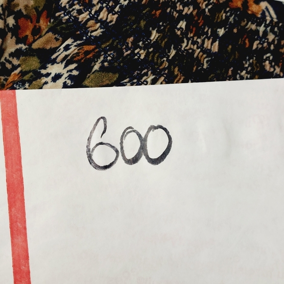 New Sonoma Blue Floral Elastic Scoop Neck Long Sleeves Blouse P600 - Picture 9 of 9